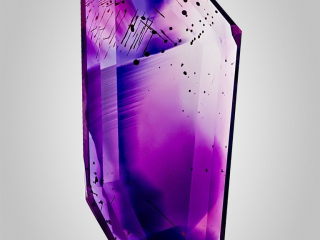Professional gem photography of an amethyst slice by Arjuna Irsutti