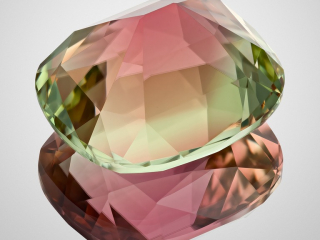 Professional gem photography of a bi-color Tourmaline by Arjuna Irsutti