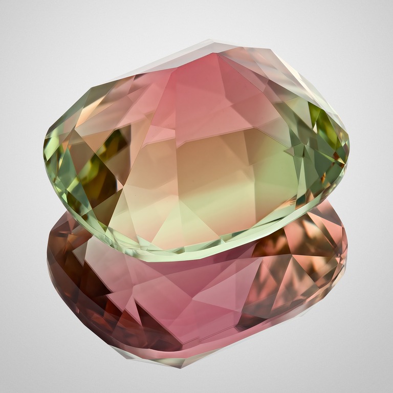 Bi-color Tourmaline – Gem photography by Arjuna Irsutti – Bangkok Professional gem photography of a bi-color Tourmaline by Arjuna Irsutti
