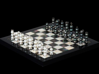 Chess set diamonds pearls gold – Jewelry photography by Arjuna Irsutti Bangkok Professional photography of checkerboard in gold, diamonds and pearls by Arjuna Irsutti