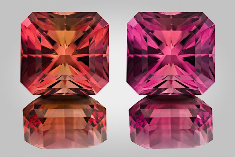 Professional gem photography of a color change tourmaline by Arjuna Irsutti