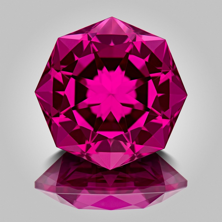 Professional gem photography of a purple garnet by Arjuna Irsutti