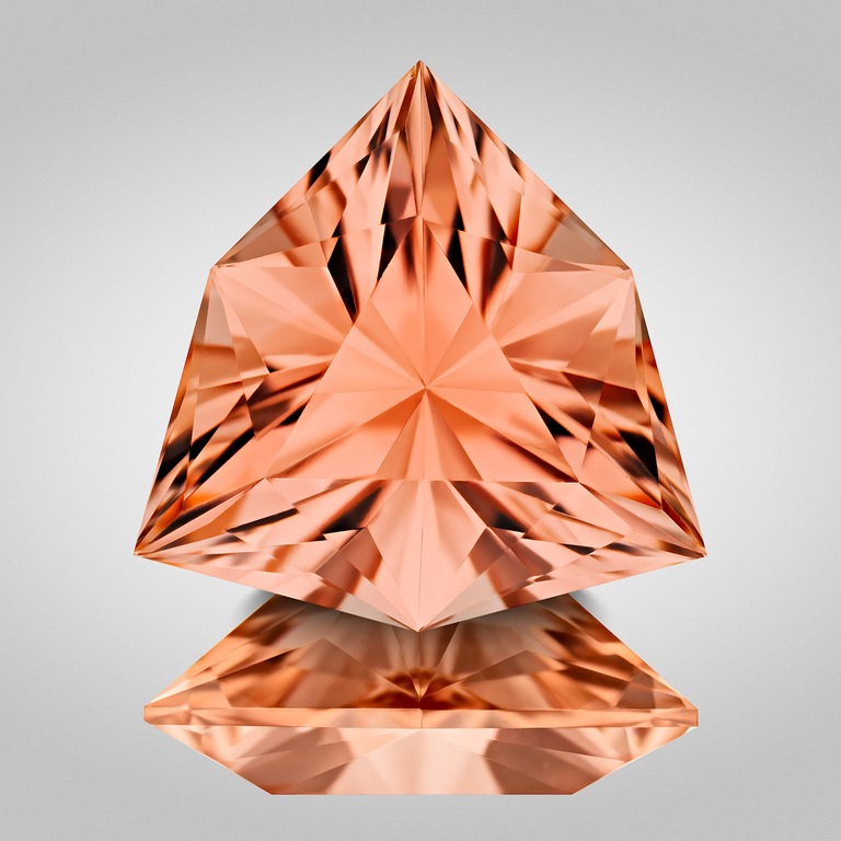 Professional gem photography of an orange tourmaline by Arjuna Irsutti