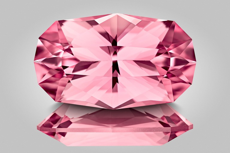 Professional gem photography of a pink tourmaline by Arjuna Irsutti