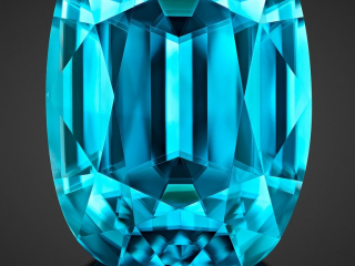 Professional gem photography of a blue zircon by Arjuna Irsutti